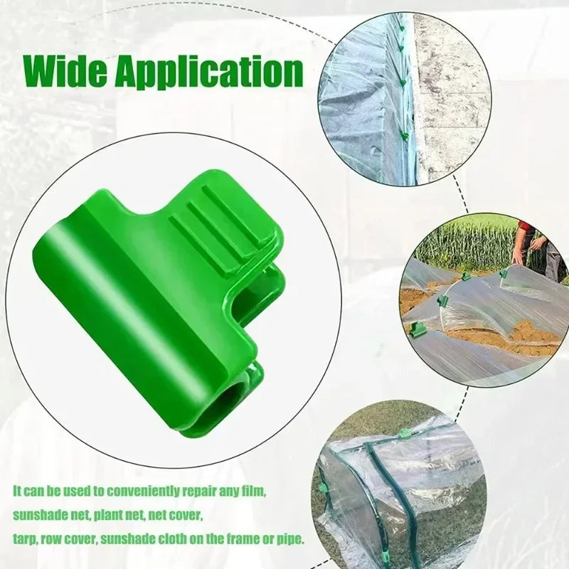 clips fixation vert robustes support plantes serre tunnel jardin clips pratiques pack