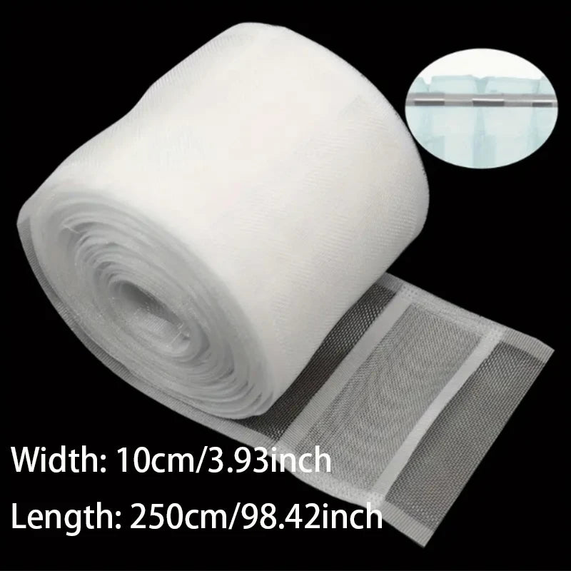 ruban fenêtre blanc maille fine 10cm 250cm adhésif moderne rideau accessoire textile maison opacité