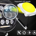projecteur led phare noir ribbed moderne vis fixé 12v 24v antibrouillard éclairage routier haute