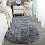 tapis moderne rose clair gris bleu turquoise peluche doux salon chambre maison