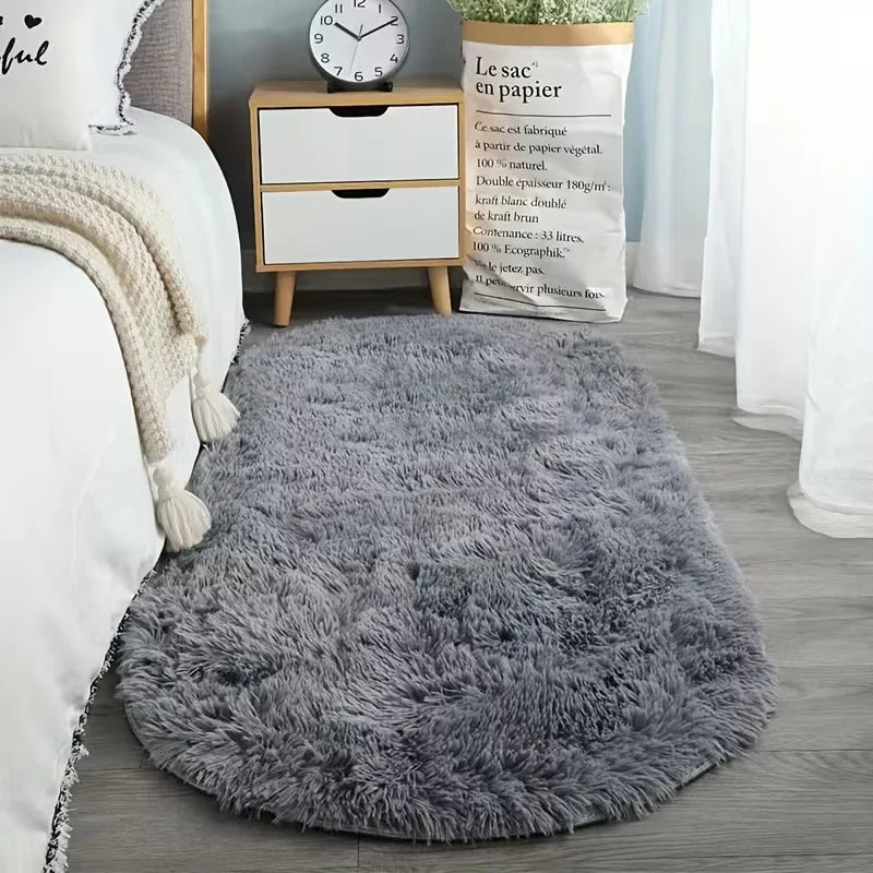 tapis moderne rose clair gris bleu turquoise peluche doux salon chambre maison