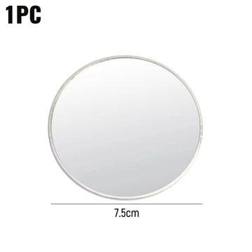 miroir rond argenté moderne portable taille 9.5cm 7.5cm selfie vlogging grand angle