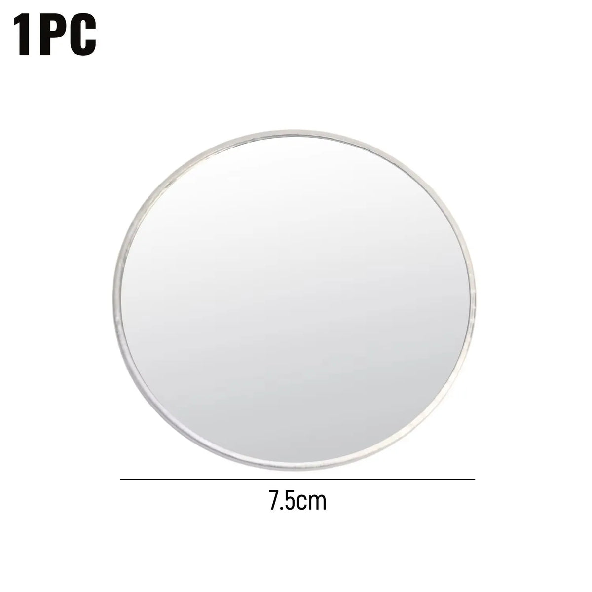miroir rond argenté moderne portable taille 9.5cm 7.5cm selfie vlogging grand angle