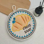 serviettes bain forme pain motifs pizza glace croissant absorbantes lavables enfants