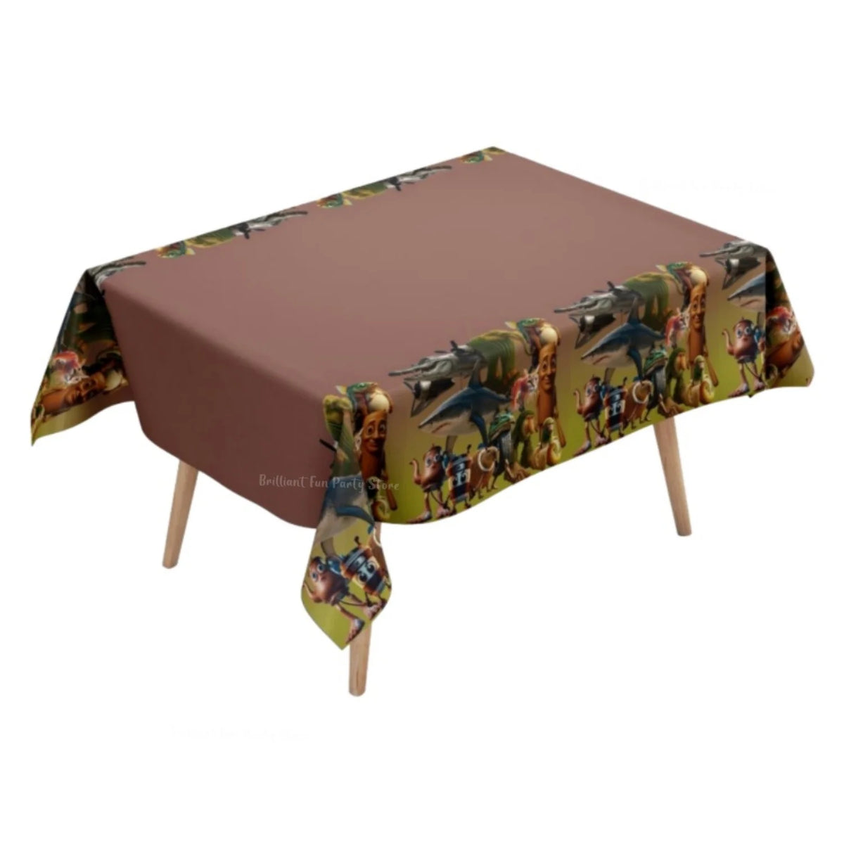 nappes jetables occassions fêtes anniversaires enfants motifs personnages cactus western opaques bleu vert marron