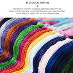 toile broderie paysage hivernal pont maison fleurs arbres multicolore package fil broder guide élastique