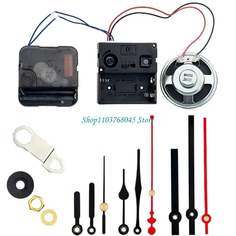 kit montre mécanique noir blanc doré aiguilles boîtier batteries instructions classique