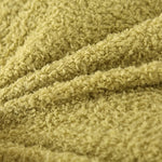 coussin peluche vert jaune rose gris clair texture bouclée moderne 60x60cm fixations