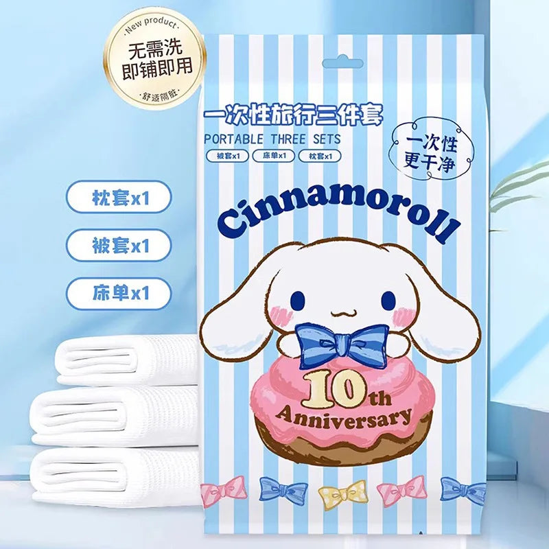 kits literie jetable kuromi mariage anniversaire noel serviettes kawaii motifs personnages