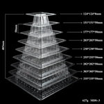 support macarons transparent moderne stand gâteaux mariage anniversaire décoration ustensiles cuisine six niveaux