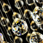 suspension lumineuse moderne cristal transparente haute 80cm 120cm 150cm 200cm 240cm 300cm