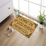 tapis bienvenue floral antidérapant extérieur intérieur humour classique prosecco come in porte