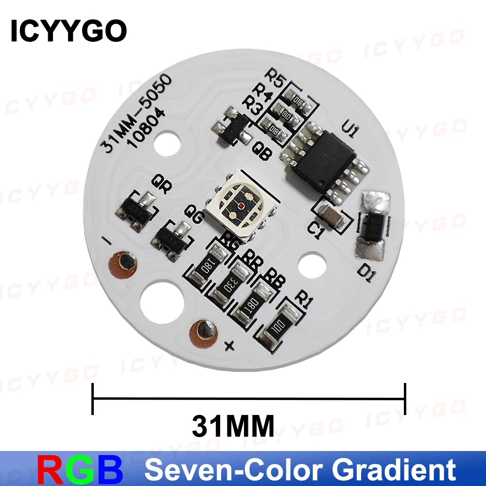 lampe table rechargeable led rgb blanc circulaire composants électroniques interrupteur tactile câbles charge dc5v
