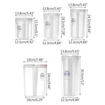 boîtes rangement alimentaire transparentes modernes grilles poignées couvercle mesure