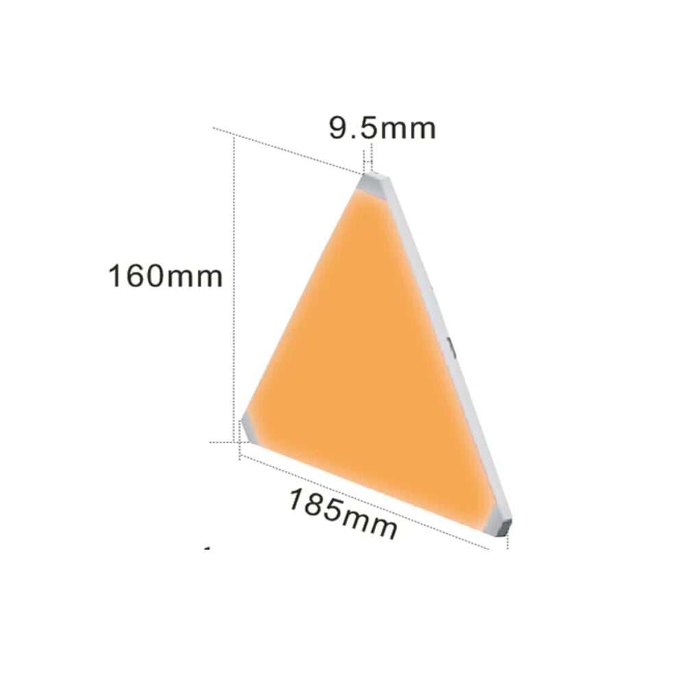 lampe led triangulaire modulaire wifi bluetooth décoration chambre gaming murale autocollante couleur moderne