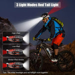 lampe frontale led rechargeable sangles ajustables éclairage arrière rouge camping pêche sport utilitaire