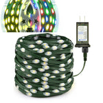ruban led vert blanc étoiles dorées moderne 100m 800leds télécommande imperméable ip54