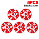 tapis table serviette rouge flocons noël antiderapante festive respectueux environnement