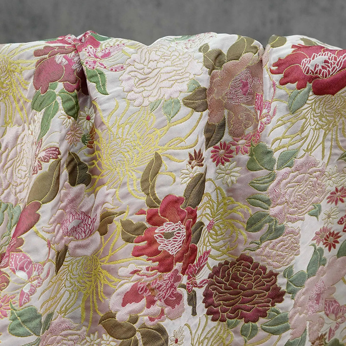 tissu imprimé rose fleurs complexes brodées tissu décoratif polyester large 150cm opacité élégant matériaux