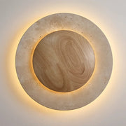 applique murale led moderne pierre bois texture naturelle minimaliste chambre deco