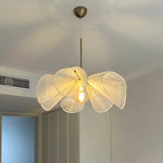suspension lumineuse pétale fleur blanc translucide moderne chambre salon led 2000 82000lm