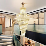 lustre suspendu cristal doré brillantes classique élégant haute luminosité encastrée