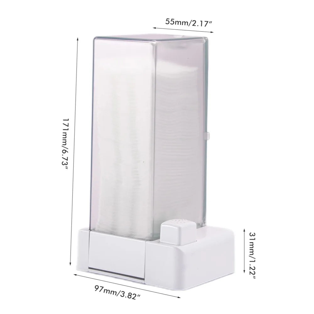 distributeur lingettes transparent moderne réutilisable adhésif blanc hygiène soins quotidien
