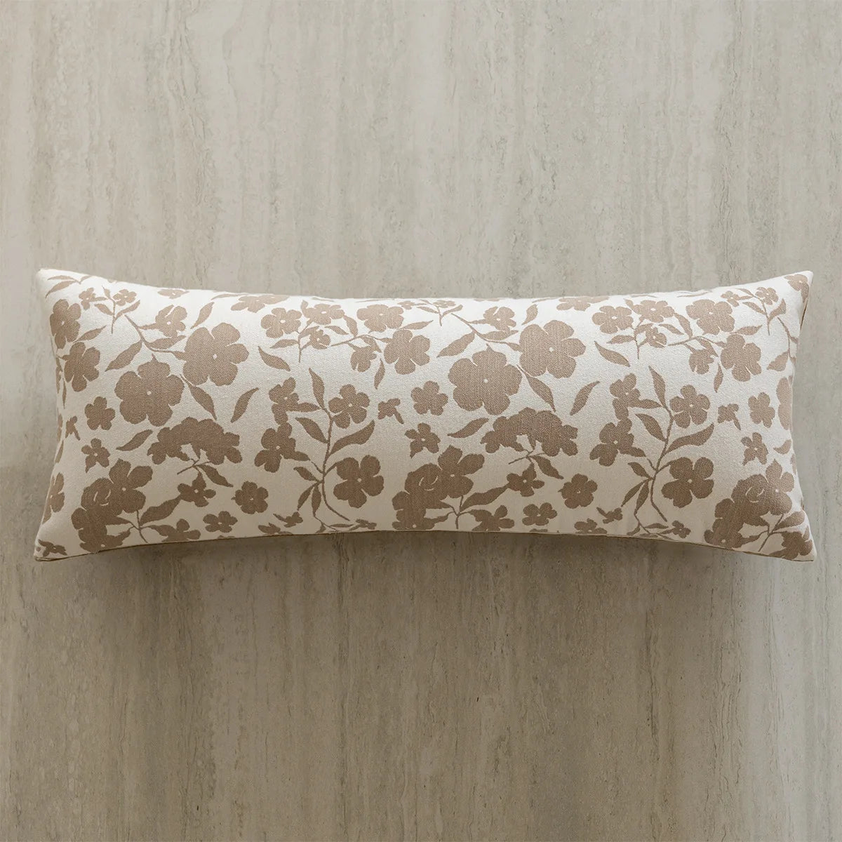 housse coussin adhésive moderne motif floral rectangle 35x90cm polyester decoration adhésif tassel opaque