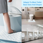 tapis toilette sol jetable adhésif double face moderne blanc bleu points 60cm 60cm entrainement