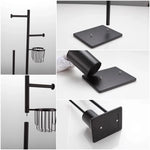 support papier toilette moderne brosse wc intégrée or argent noir