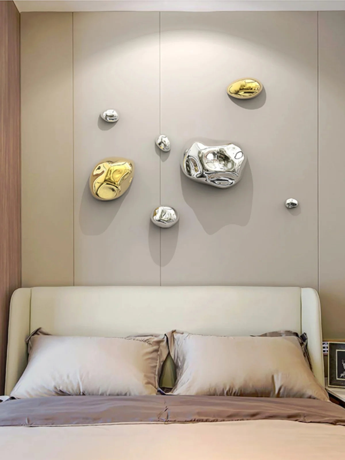 Détail de la texture de la décoration murale en plastique