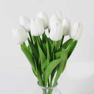 bouquet fleurs artificielles tulipes roses blanches jaunes décoration maison mariage intérieur vase jardin moderne