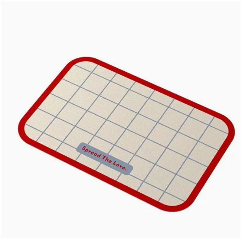 tapis table moderne rectangle blanc bleu vert rouge grille bordure colorée assiette cuillère tasse