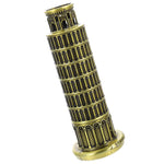 ornement maison tour pise miniature décoration doré bronze arcades souvenirs voyage