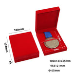 boîte médailles velours uni rouge verte bleue noire classique anti poussière collecte sports