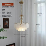 lampe suspendue blanc doré éventails classique vintage chaîne certifications sécuritéfluxlumineuxfaible