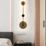 applique murale led moderne minimaliste noir beige texture marbrée éclairage quotidien fixé mur discoiles