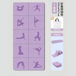 tapis yoga pliable rose corail motif géométrique moderne 80cm 183cm tpe FITNESS yoga maison
