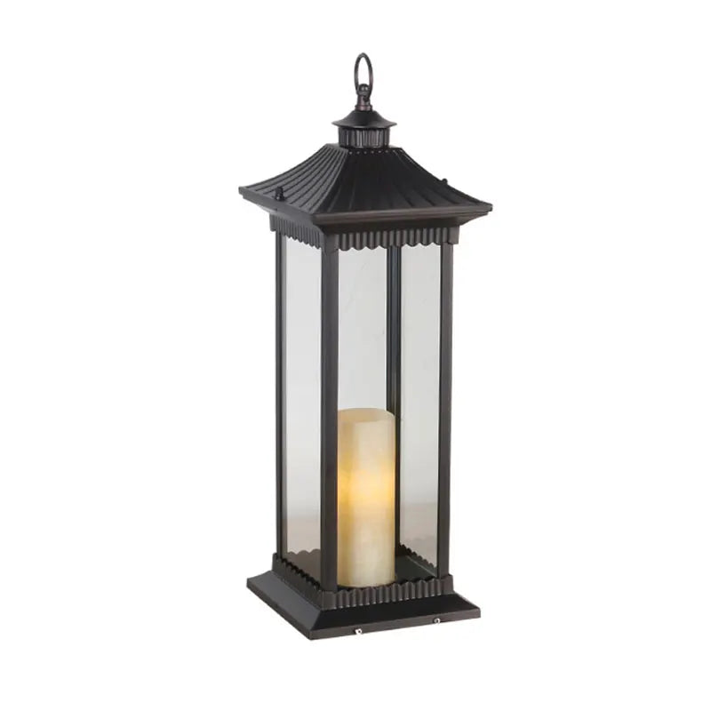 lanterne classique noire ornée extérieure éclairage quotidien bougies anneauextérieur moderne paysagelumière led