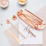 outils bougies couteau cloche extinction plateau moderne noir doré argenté lisses opaques