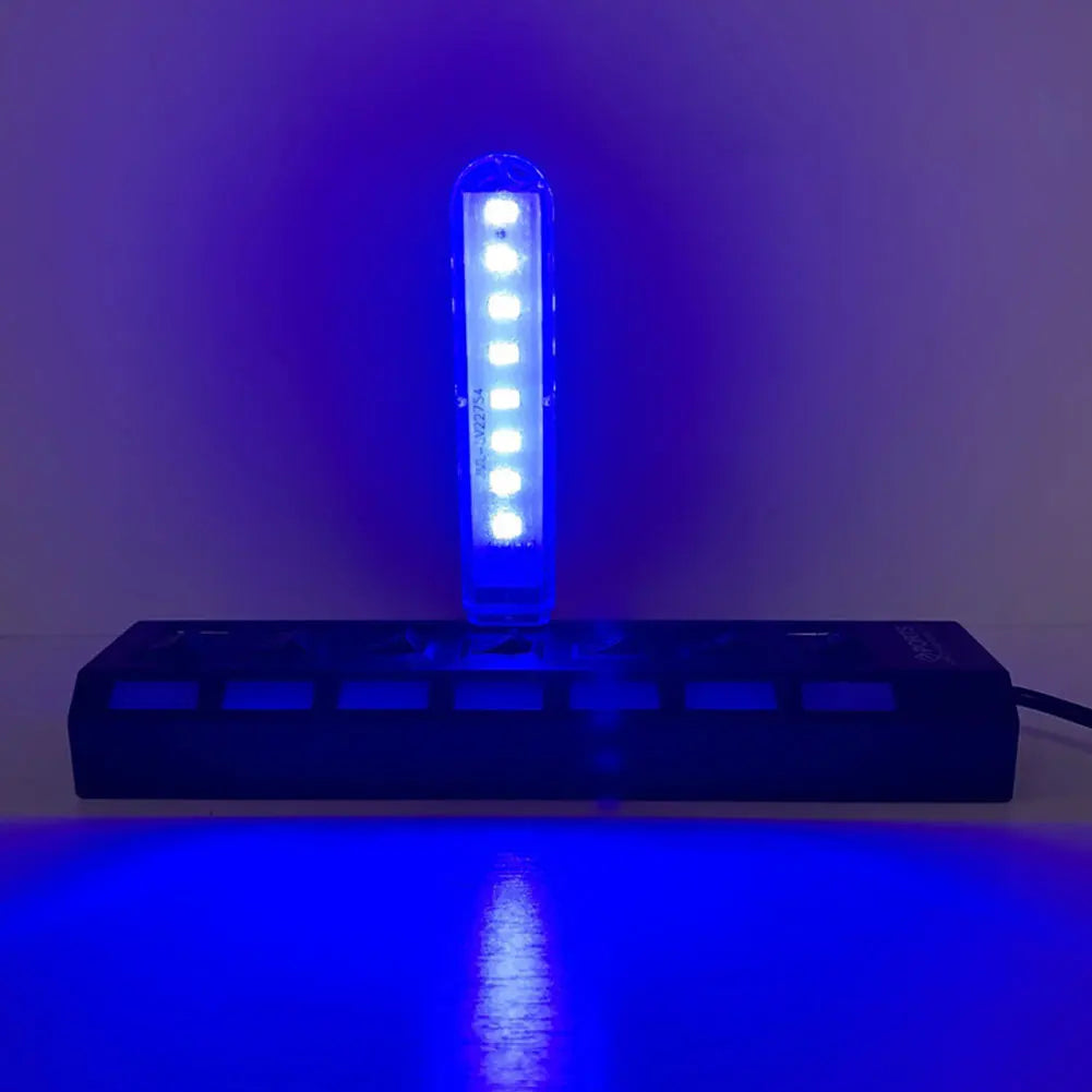 lampe led veilleuse usb alimentée 5v blanc rouge vert bleu violet moderne minimaliste adhésif