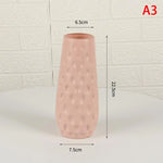 vases résine modernes blanc rose vert orange géométriques ruban jute