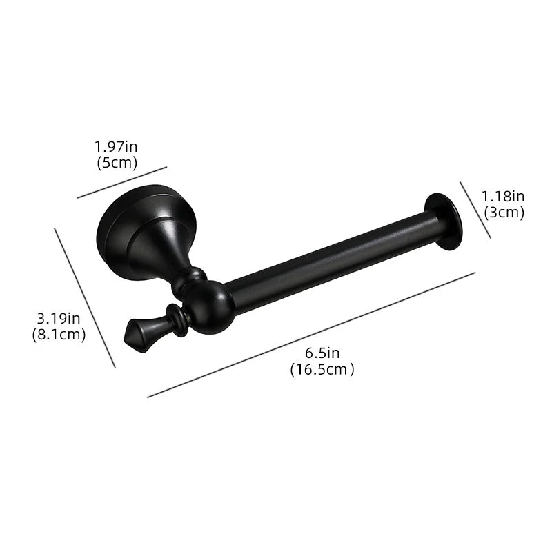 ensemble quincaillerie salle bain noir mat argent or porte serviettes anneau papier toilette crochet