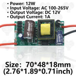 transformateur électrique led alimentation 12v 05a 1a 2a 3a 6w 12w 24w 36w circuits