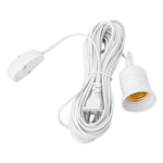 support ampoule e27 interrupteur câble électrique 10m blanc moderne fixations