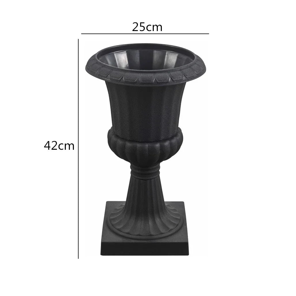 cache pot blanc classique opacité plastique intérieur extérieur balcon jardin table