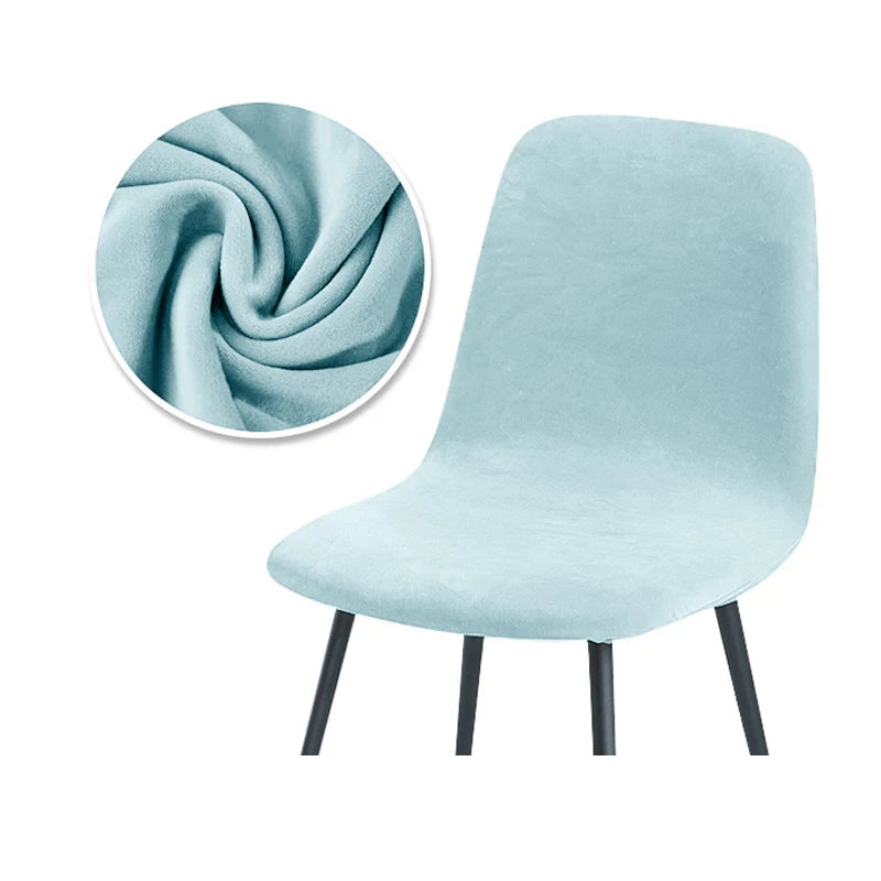 chaise moderne velours uni bleu marine marron violet orange rose pâle