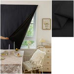 rideau opaque polyester scalloped edge moderne maison beige noir