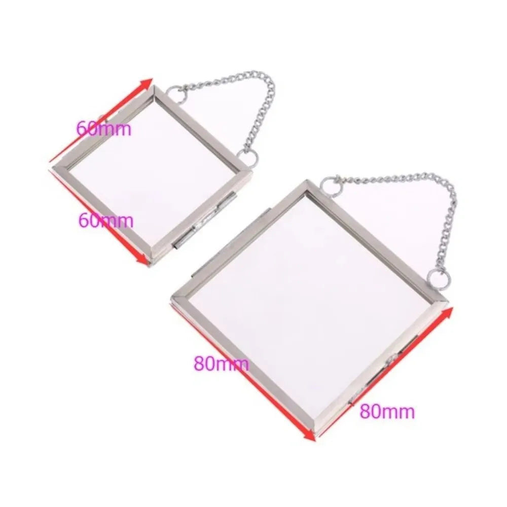 cadres photo suspendus or argenté vintage transparents décoration maison