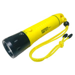 torche poche rechargeable jaune noire led antidérapante plongée sport sécurité